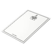 紋章名門私立校風のの紋章の紋章 ノートパッド (アングル)