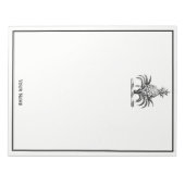 紋章名門私立校風のの紋章の紋章 ノートパッド (正面)