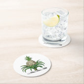 紋章名門私立校風のの紋章の紋章 ラウンドペーパーコースター (インサイチュ)