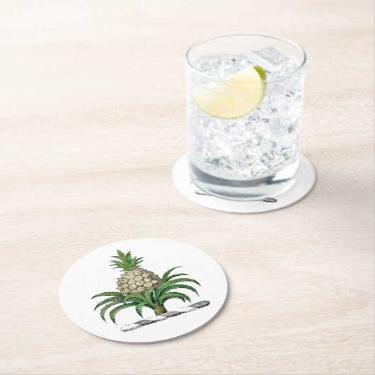 紋章名門私立校風のの紋章の紋章 ラウンドペーパーコースター (インサイチュ)