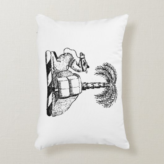 紋章名門私立校風のラクダのヤシの木のコートオブアームズ アクセントクッション (正面(垂直))