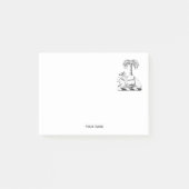 紋章名門私立校風のラクダのヤシの木のコートオブアームズ ポストイット (正面)