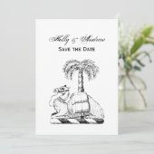 紋章名門私立校風のラクダのヤシの木のコートオブアームズ 招待状 (スタンド正面)