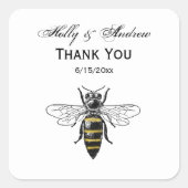 紋章名門私立校風のヴィンテージビー#2コート・オブ・アームズC スクエアシール (正面)