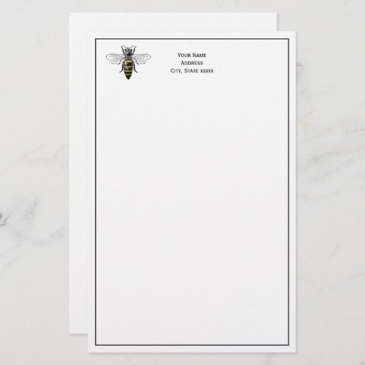 紋章名門私立校風のヴィンテージビー#2コート・オブ・アームズC 便箋 (正面/裏面)