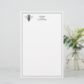 紋章名門私立校風のヴィンテージビー#2コート・オブ・アームズC 便箋 (スタンド正面)