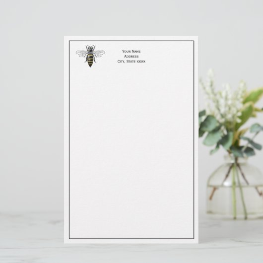 紋章名門私立校風のヴィンテージビー#2コート・オブ・アームズC 便箋 (スタンド正面)