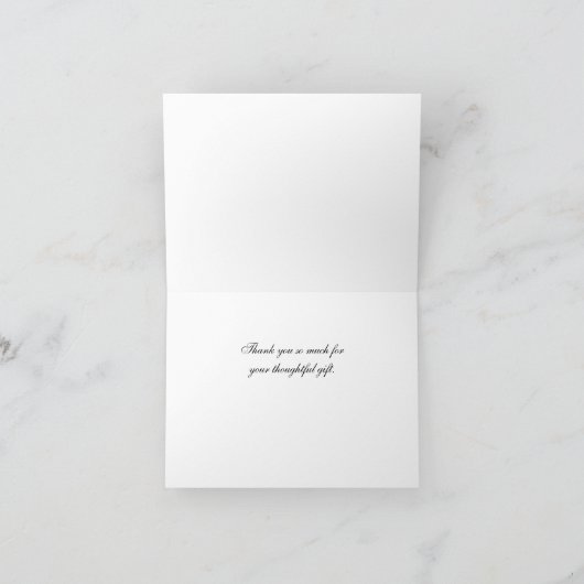 紋章名門私立校風のCの紋章の紋章の紋章ヴィンテージビーコート サンキューカード (内部)