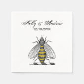 紋章名門私立校風のCの紋章の紋章の紋章ヴィンテージビーコート スタンダードカクテルナプキン (正面)