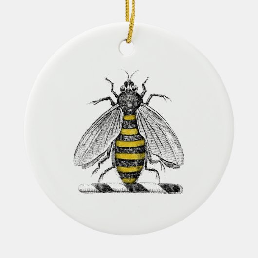 紋章名門私立校風のCの紋章の紋章の紋章ヴィンテージビーコート セラミックオーナメント (正面)