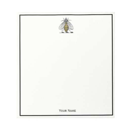 紋章名門私立校風のCの紋章の紋章の紋章ヴィンテージビーコート ノートパッド (正面)