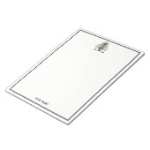 紋章名門私立校風のCの紋章の紋章の紋章ヴィンテージビーコート ノートパッド (アングル)