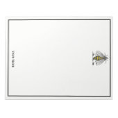 紋章名門私立校風のCの紋章の紋章の紋章ヴィンテージビーコート ノートパッド (正面)