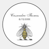 紋章名門私立校風のCの紋章の紋章の紋章ヴィンテージビーコート ラウンドシール (正面)