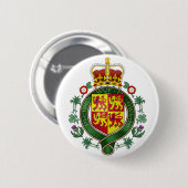 紋章学の記号ウェールズの王室のな公式の紋章付き外衣 缶バッジ (正面&裏面)