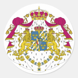 紋章学の記号スウェーデンの公式の紋章付き外衣 ラウンドシール