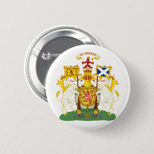 紋章学の記号スコットランドの公式の紋章付き外衣 缶バッジ (正面&裏面)