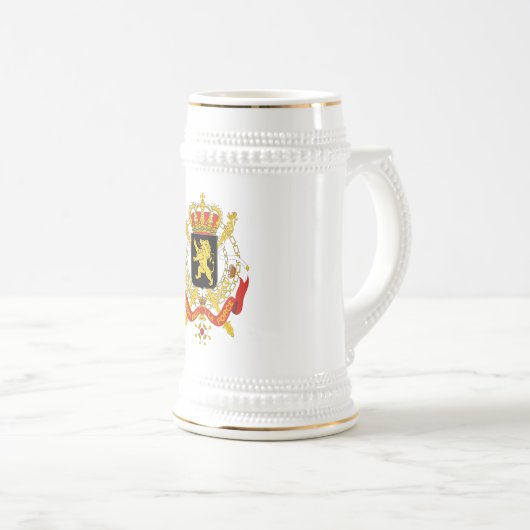 紋章学の記号ベルギーの公式の紋章付き外衣 ビールジョッキ (正面右)