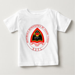 紋章学の記号東部チモール島の公式の紋章付き外衣 ベビーTシャツ