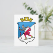 紋章学リレハンメルノルウェーの紋章付き外衣 ポストカード (スタンド正面)