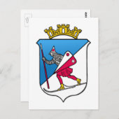 紋章学リレハンメルノルウェーの紋章付き外衣 ポストカード (正面/裏面)