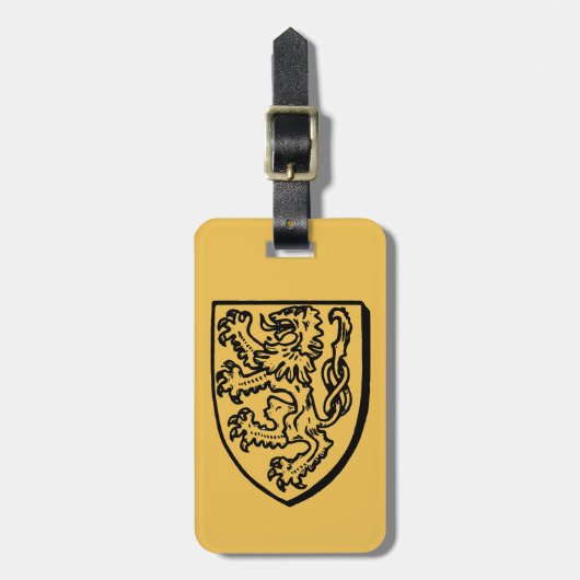 紋章学: ライオン ラゲッジタグ (正面縦)