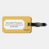 紋章学: ライオン ラゲッジタグ (裏面横)