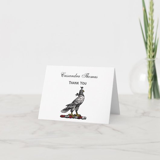 紋章狩り《鳥》ハヤブサ着用ヘルメットフードC サンキューカード (正面)