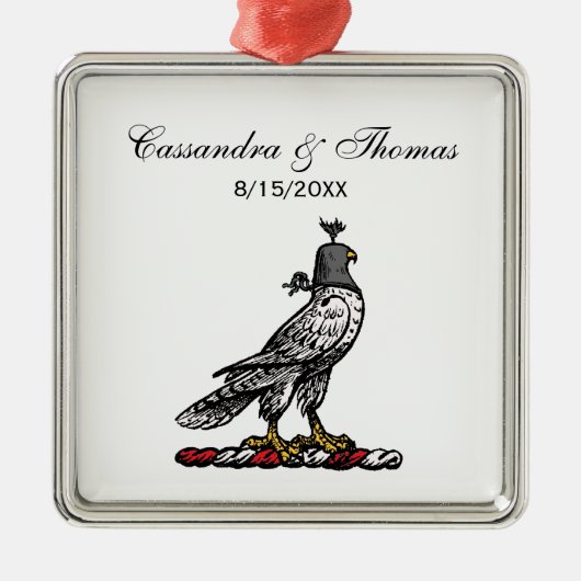 紋章狩り《鳥》ハヤブサ着用ヘルメットフードC メタルオーナメント (正面)