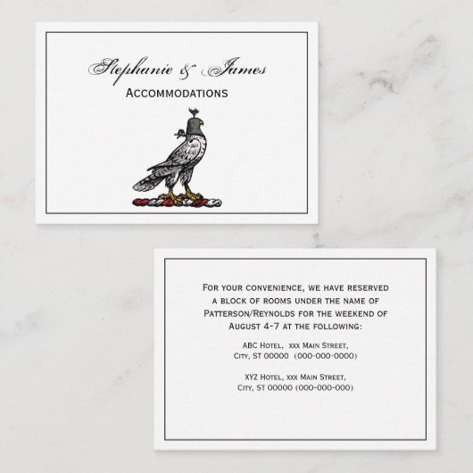 紋章狩り《鳥》ハヤブサ着用ヘルメットフードC 名刺 (正面/裏面)