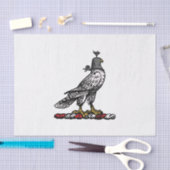 紋章狩り《鳥》ハヤブサ着用ヘルメットフードC 薄葉紙 (クラフト)