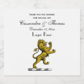 紋章獅子立ち紋章C ビールラベル (シングルラベル)