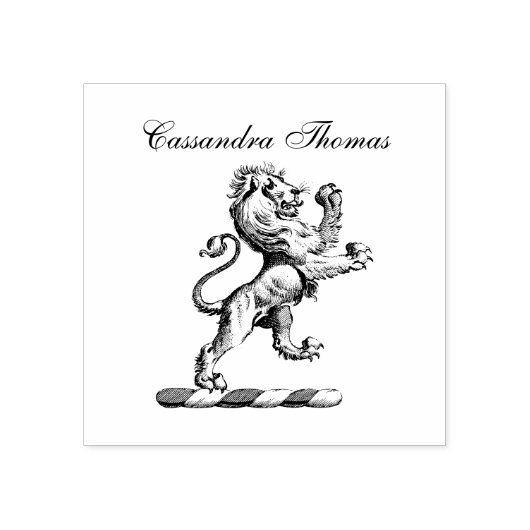 紋章獅子立ち紋章C ラバースタンプ (インプリント)