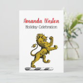 紋章獅子立ち紋章C 招待状 (スタンド正面)