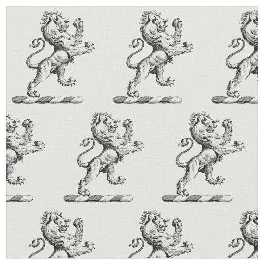 紋章獅子立紋章 ファブリック (クローズアップ)