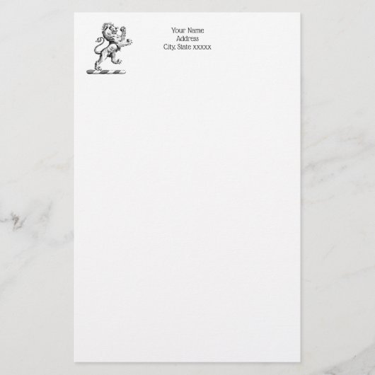 紋章獅子立紋章 便箋 (正面)