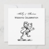 紋章獅子立紋章 招待状 (正面)