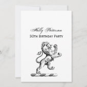 紋章獅子立紋章 招待状 (正面)