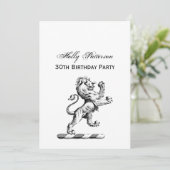 紋章獅子立紋章 招待状 (スタンド正面)