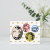 紋章王室の付きの英国人女性 ポストカード (スタンド正面)