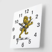 紋章C スクエア壁時計 (傾斜)