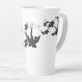 紋花装飾植物 カフェラテマグ (右アングル)