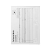 納品書テンプレート | ロゴカスタマイズフォーム ノートパッド (回転)