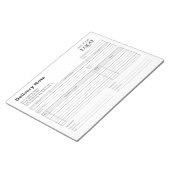 納品書テンプレート | ロゴカスタマイズフォーム ノートパッド (アングル)