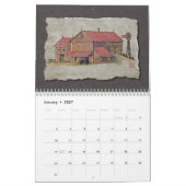 納屋およびBull無し カレンダー (1月 2027)