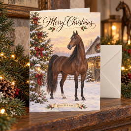 納屋からクリスマスのご挨拶 アメリカン・サドルブレッド カード