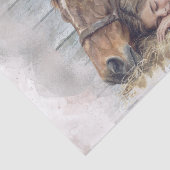 納屋で眠っている馬と女の最高の子"友達" 薄葉紙 (詳細)