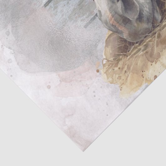 納屋で眠っている馬と男の最高の子"友達" 薄葉紙 (詳細)