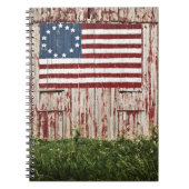 納屋で絵を描かれる米国旗 ノートブック (正面)