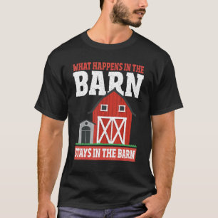 納屋で起こること納屋の農家 Tシャツ